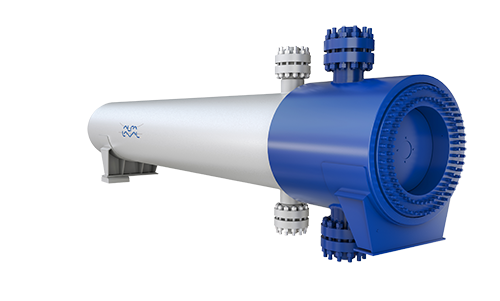 Olmi process shell-and-tube heat exchanger